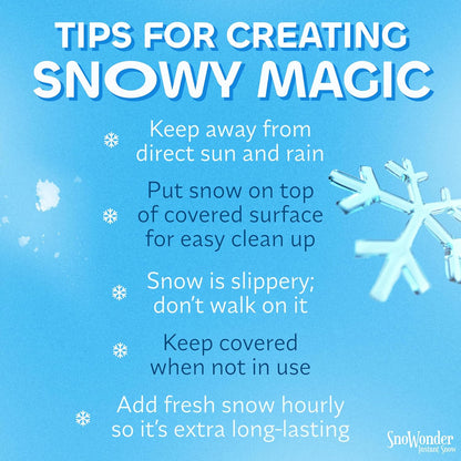 SNOWONDER Instant Fake Snow - Perfect for Cloud Slime & Winter Decor | 240 Gallons