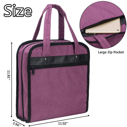 PACMAXI Sewing Accessories Storage Bag, Knitting, Craft Tools and Accessories Organizer, Roomy Carrying Bag for Sewing Tools and Accessories(Purple)