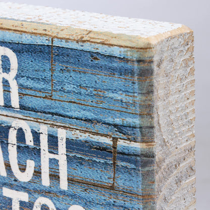 Primitives by Kathy Home Décor Sign - I Wonder if the Beach Misses Me Too Block Sign