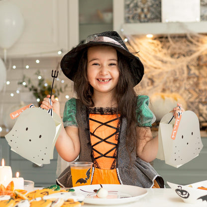 Cheerland Summerween Goodie Bags SummerweenTreat Bags Ghost Trick or Treat Pastel for Boo Party Favor Halloween Decorations Spooky One Birthday Party Favor Supplies Pack of 8