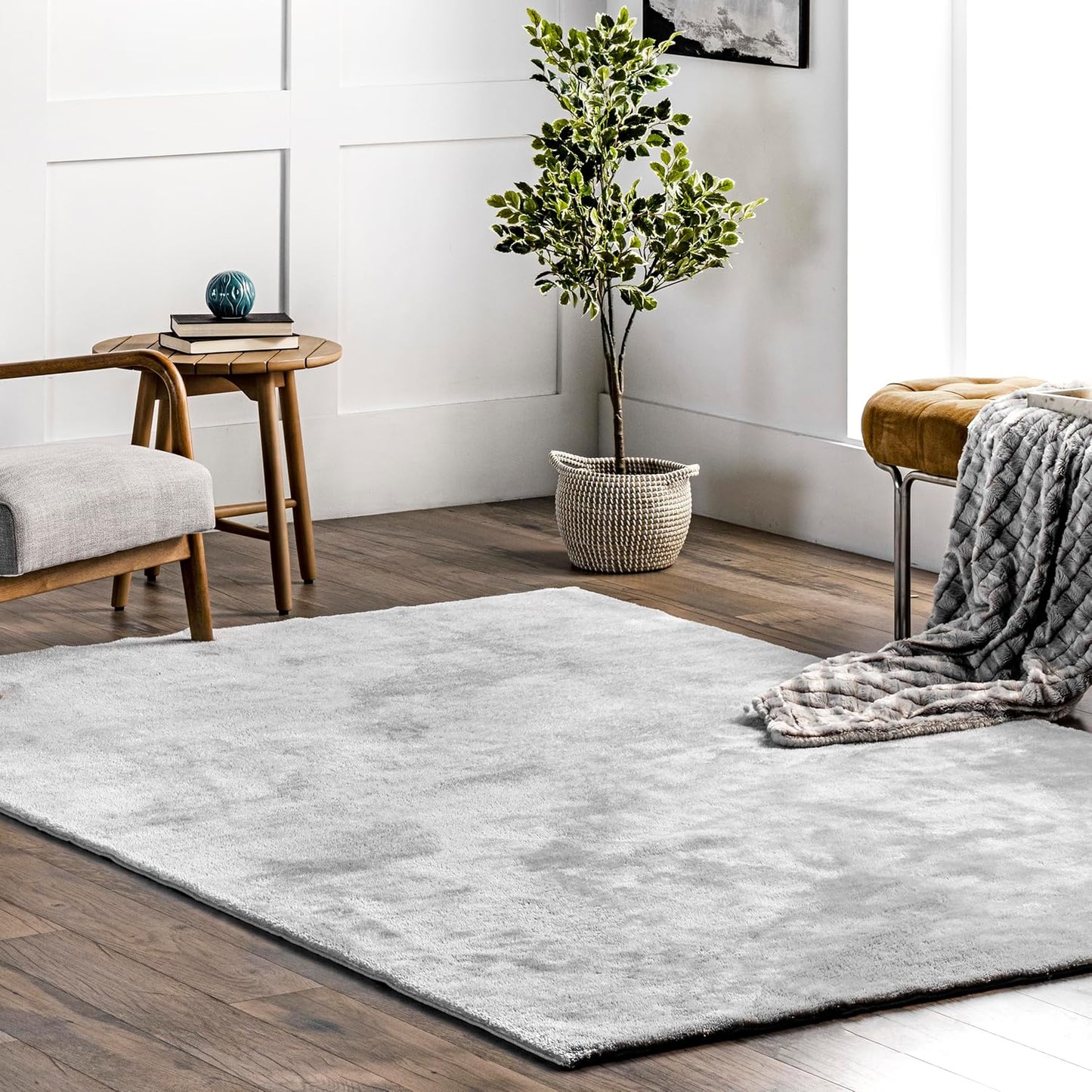 2' 3' Cozy nuLOOM x Plush SuperiorWash Area Rug, Machine Washable, Non-Slip, Soft Fluffy Shag Carpet for Living Room