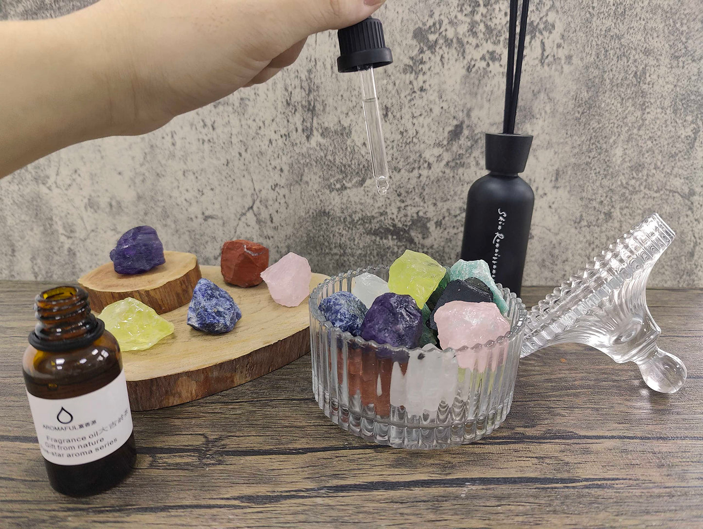 MAIBAOTA Natural Chakra Crystals Bulk Raw Healing Crystal Stones 1" Raw Rough Gemstones Rocks for Tumbling Polishing Cutting Reiki Witch Quartz Crystals