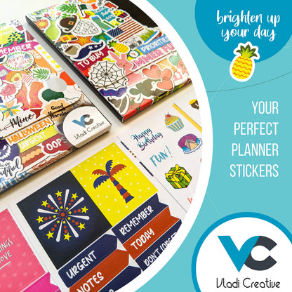 Vladi Creative Expanded Aesthetic Planner Stickers – Contains 1397 Pcs, 23 Sheets with Numbered Dates, Seasonal, Scrapbook, Calendar & Journal for Monthly Planning, Organization, and Creative Fun