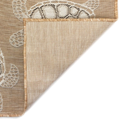 Liora Manne Sea Turtles Sand Indoor Outdoor Area Rug, 1'11" x 7'6"