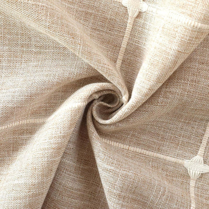 20x64 Inch SIELUNO Rustic Farmhouse Rectangle Coffee Table Cover - Cotton Linen Waterproof Cloth With Pockets