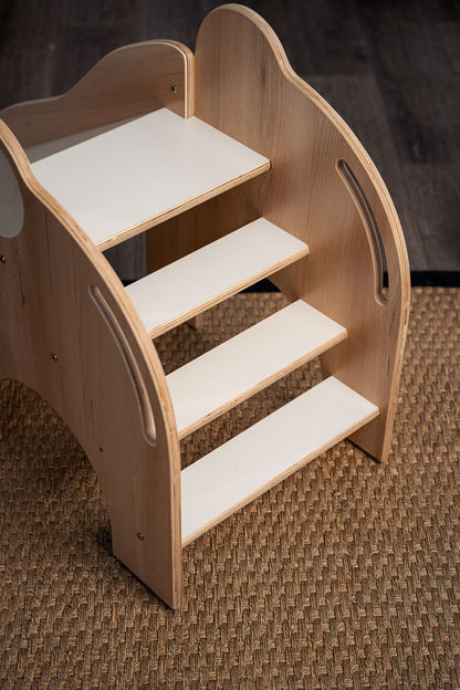 Avenlur Nima Indoor Slide - Elephant Shape Montessori Waldorf Style - Safe, Sturdy, and Reliable - Perfect Indoor Play Space for Developing Motor Skills and Balance in Toddlers and Kids Ages 1 to 5yrs