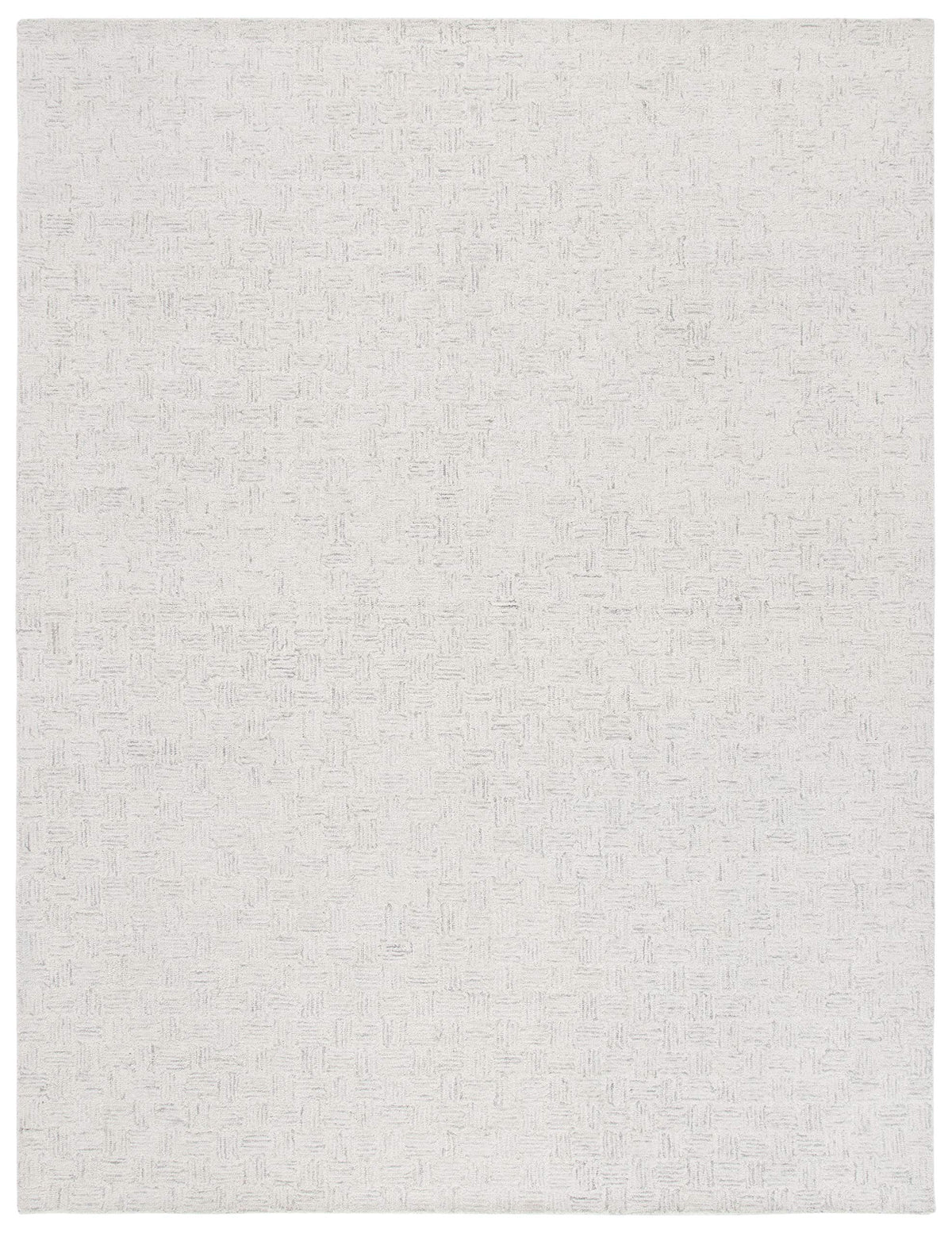 SAFAVIEH Area Rug 8x10 - Micro-Loop Collection - Large - Light Grey & Ivory, Handmade Wool, Ideal for Living Room, Bedroom, Office, Dining Space (MLP537F)