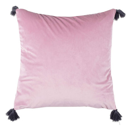 SAFAVIEH Home Adelina Pink and Black Corner Tassel 18-inch Decorative Pillow