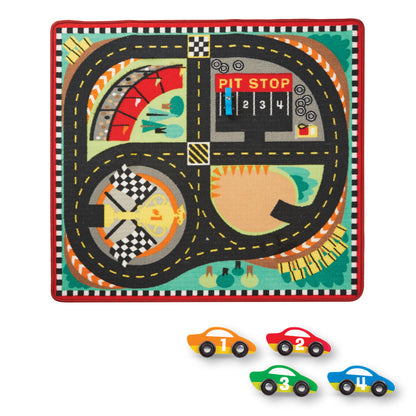 Melissa & Doug Round the Speedway Race Track Rug (FFP)