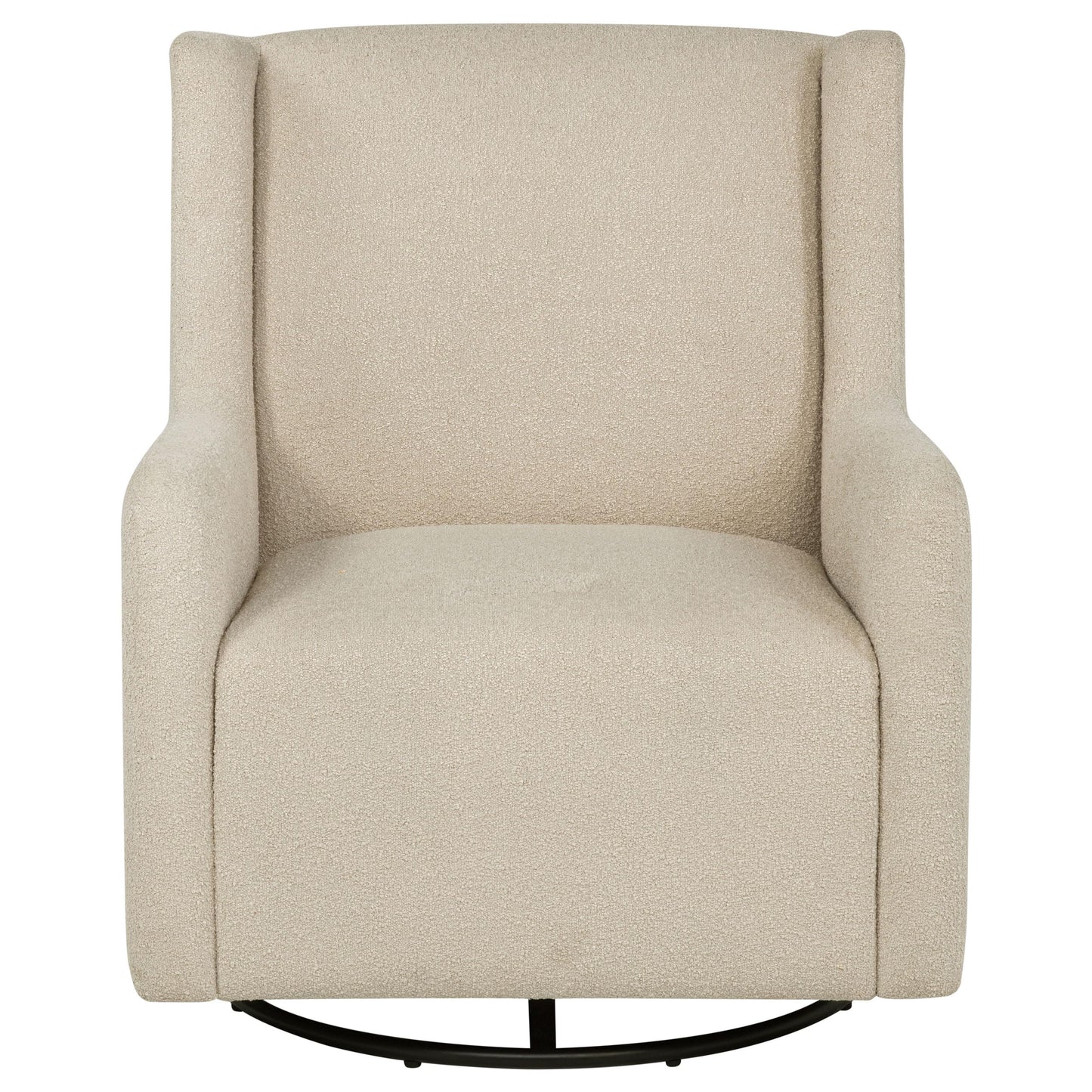 Coaster Home Furnishings - Serra - Wood - Boucle Upholstered Swivel Glider Accent Chair with 360-Degree Base, Gentle Gliding Motion and Transitional Style - Living Room - Sandy Beige - 902453