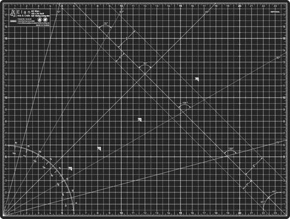 Elan Cutting Mat A2 Black & Taupe, Self Healing Cutting Mat 18x24 Inch, 5-Ply Craft Board Black, Hobby Board for Crafts 18x24 Inch