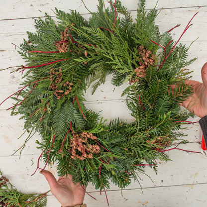12 Inch Christmas Green Wire Wreath Frame,5 Pack Metal Front Door Wreath Round Form Iron Ring for Christmas, New Year Decors, Crafts, DIY, Holidays, Events