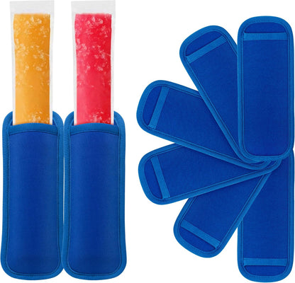 6 Pack Frozen Reusable Popsicles Bags Ice Pop Stick Sleeves for Kids, Popsicles Molds for Reusable Yogurt Tubes