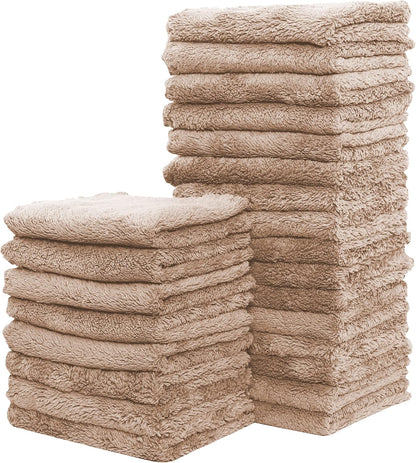24 Pack 7 9 Inch Sunny zzzZZ Kitchen Dishcloths - Does Not Shed Fluff - Reusable Dish Towels, Dish Cloths, Super