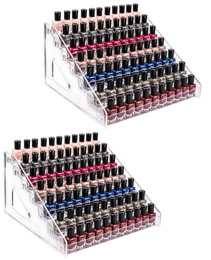 Pero Pero Nail Polish Organizer Acrylic Display Rack for Nail Polish Holder Sunglasses Organizer Essential Oils Holder Clear Eyeglasses Display Case Makeup Organizer