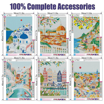 ARPADAMO 6 pack Aesthetic Diamond Art Kits for Adults,5D Landscape Diamond Painting DIY Diamond Art Diamond Painting Kits for Adult,Round Full Drill Diamonds, Diamond Art Kits for Home Decor-12x16inch