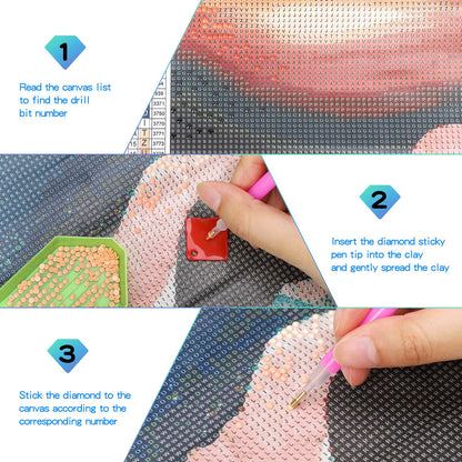 UPABLUNSO Octopus Diamond Painting Kits for Adults Animal Round Full Drill Diamond Dots Paintings for Beginners, 5D Paint with Diamonds Pictures Gem Art DIY Crafts Kits 12x16 Inch