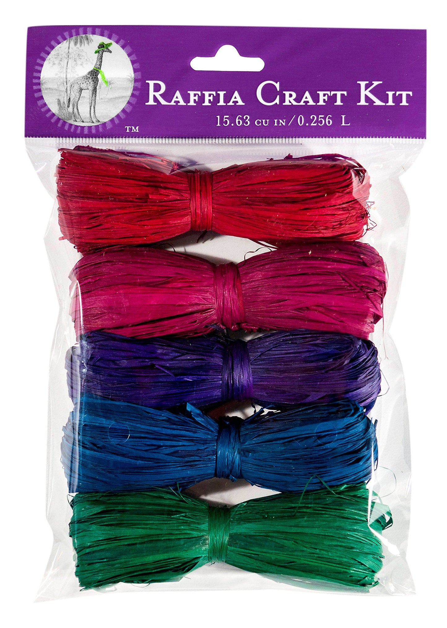 SuperMoss (40509) Raffia Craft Kit - Christmas, Jewel (Burgundy, Wine, Purple, Navy, X-mas Green), 16 cu in. (5 Pack)
