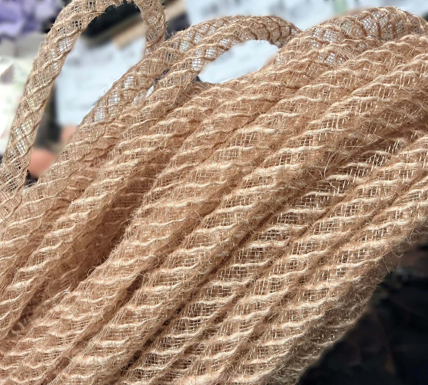YYCRAFT Burlap Mesh Tube Deco Flex for Wreaths Cyberlox CRIN Crafts 8mm 3/8 Inch x 25 Yards,Natural