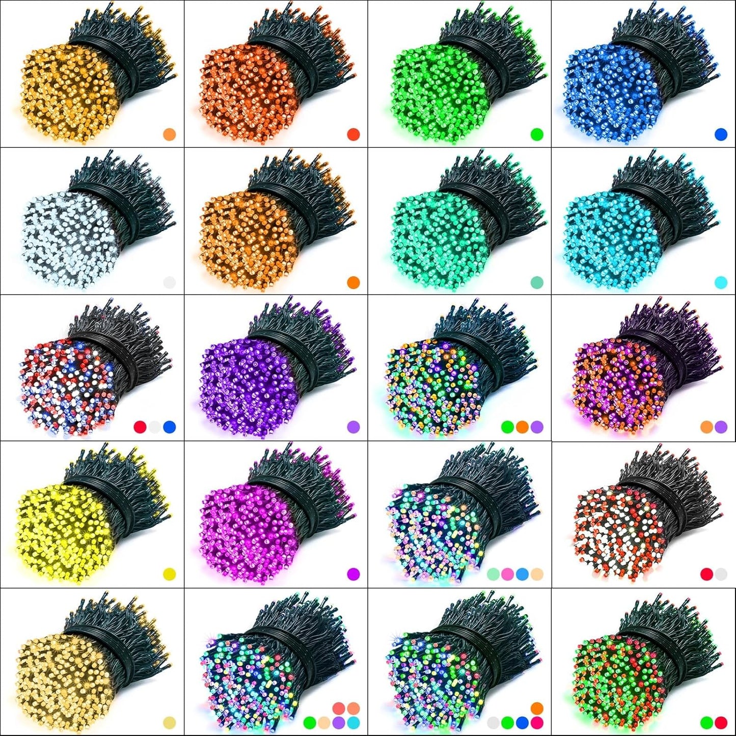 200 35 66FT 4th LED Christmas Lights Color Changing, Colors of July String Lights with Remote Timer, Connectable