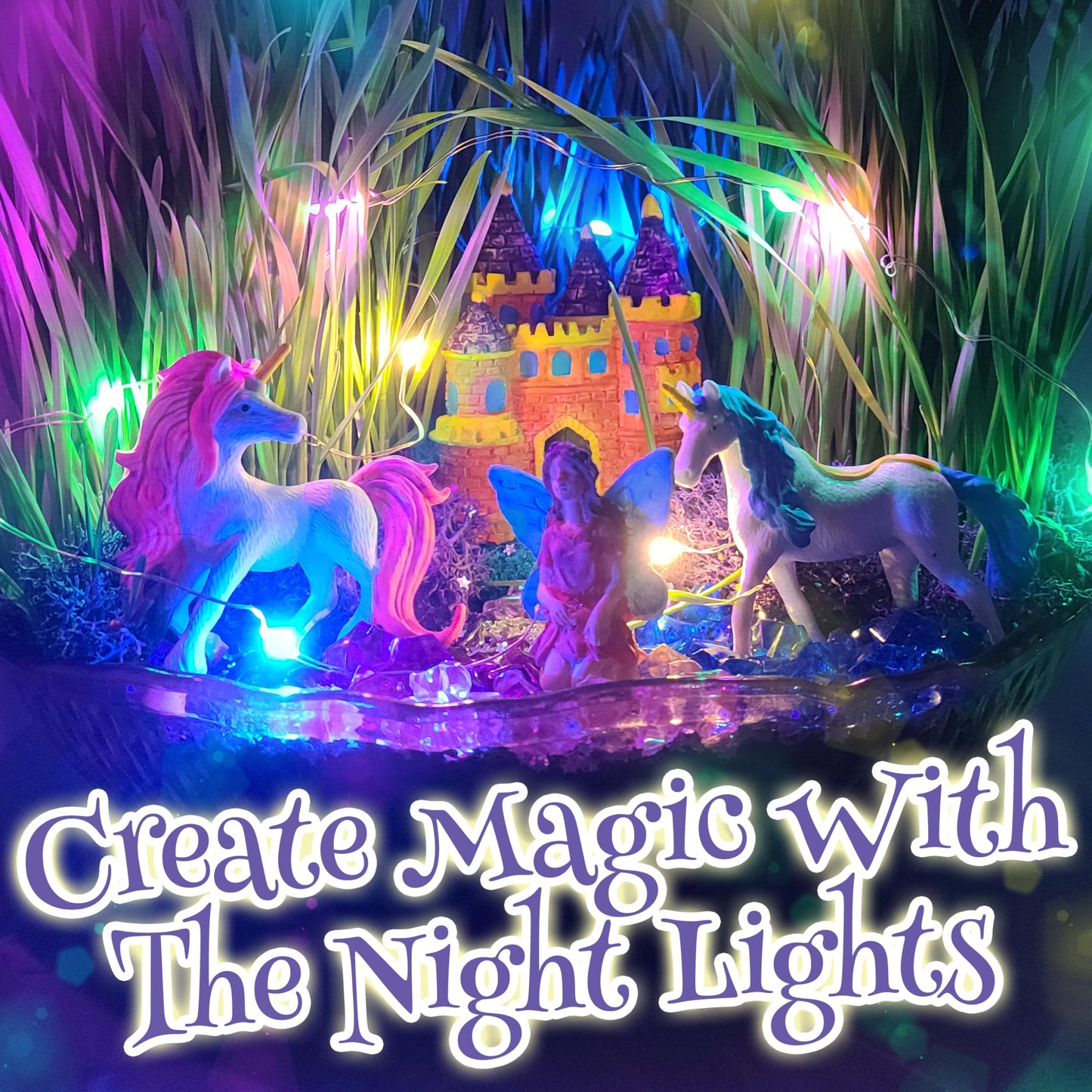 Bloonsy Unicorn Fairy Garden Kit | Light Up Terrarium Kit | STEM Toys | Arts and Crafts for Girls Age 4-12 | Science Presents