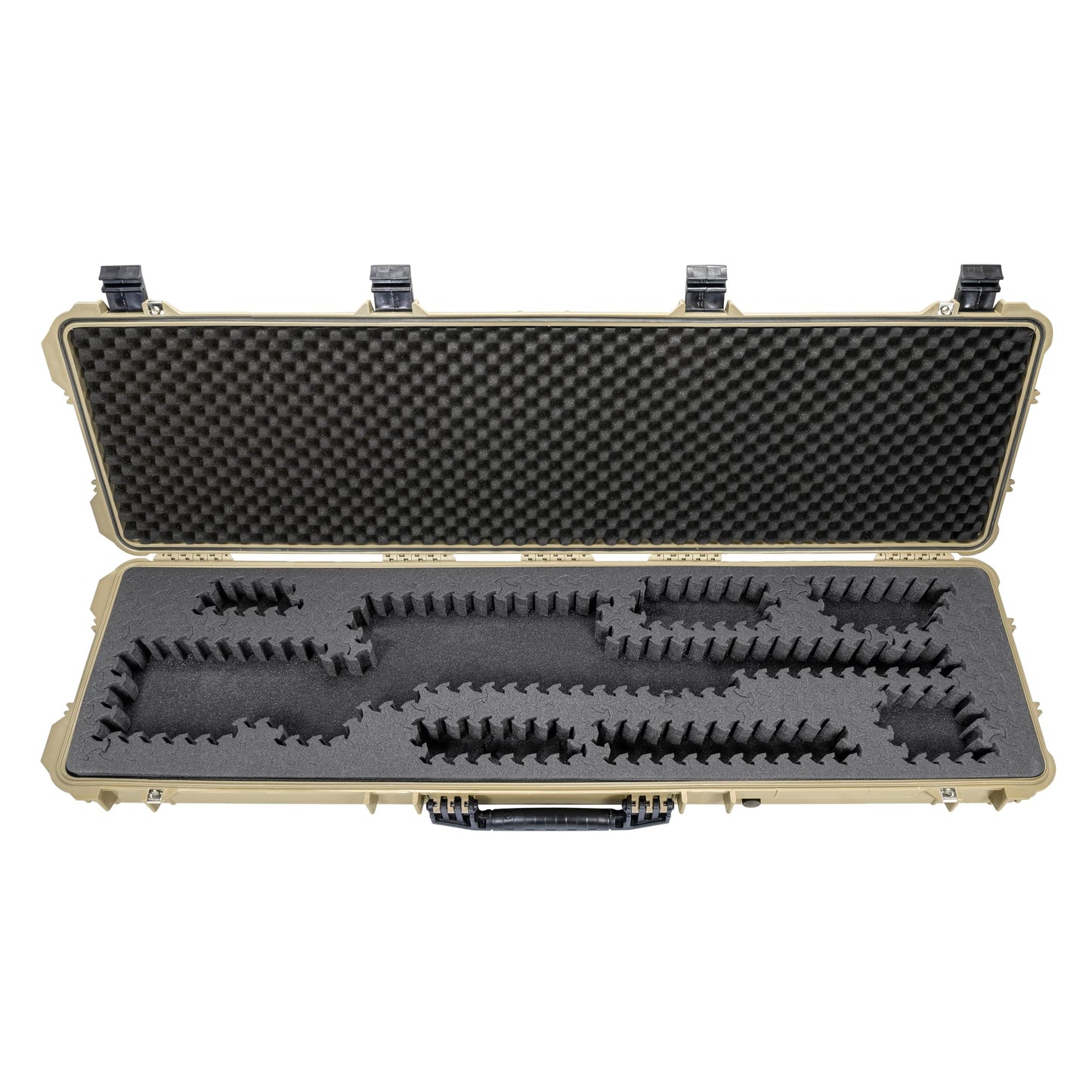 Eylar 44” Hard Rifle Case Equipped With Ragar Reconfigurable & Reusable XP Crosslinked Foam Insert, Waterproof, Shockproof Meets TSA Requirements (Tan)