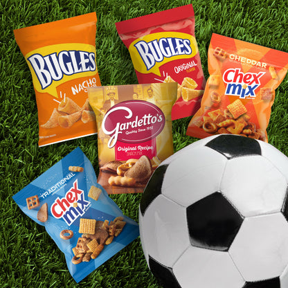 Classic Mix Snack Variety Pack, Bugles Original and Nacho Cheese, Gardetto's Original Recipe, Chex Mix Traditional and Cheddar, 20 Ct, 28 oz