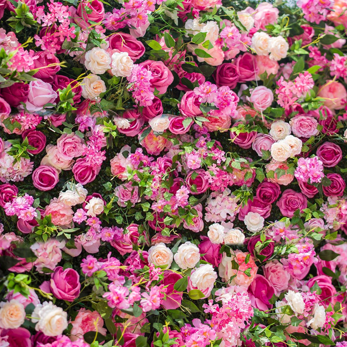 CreateView Artificial Flower Wall Wedding Backdrop, Luxury‌ 3D Silk Floral Party Decor for Wedding Home Hotel Party Baby Show Decor, Quick Assembly/Storage 4 * 8ft (120 * 240cm)