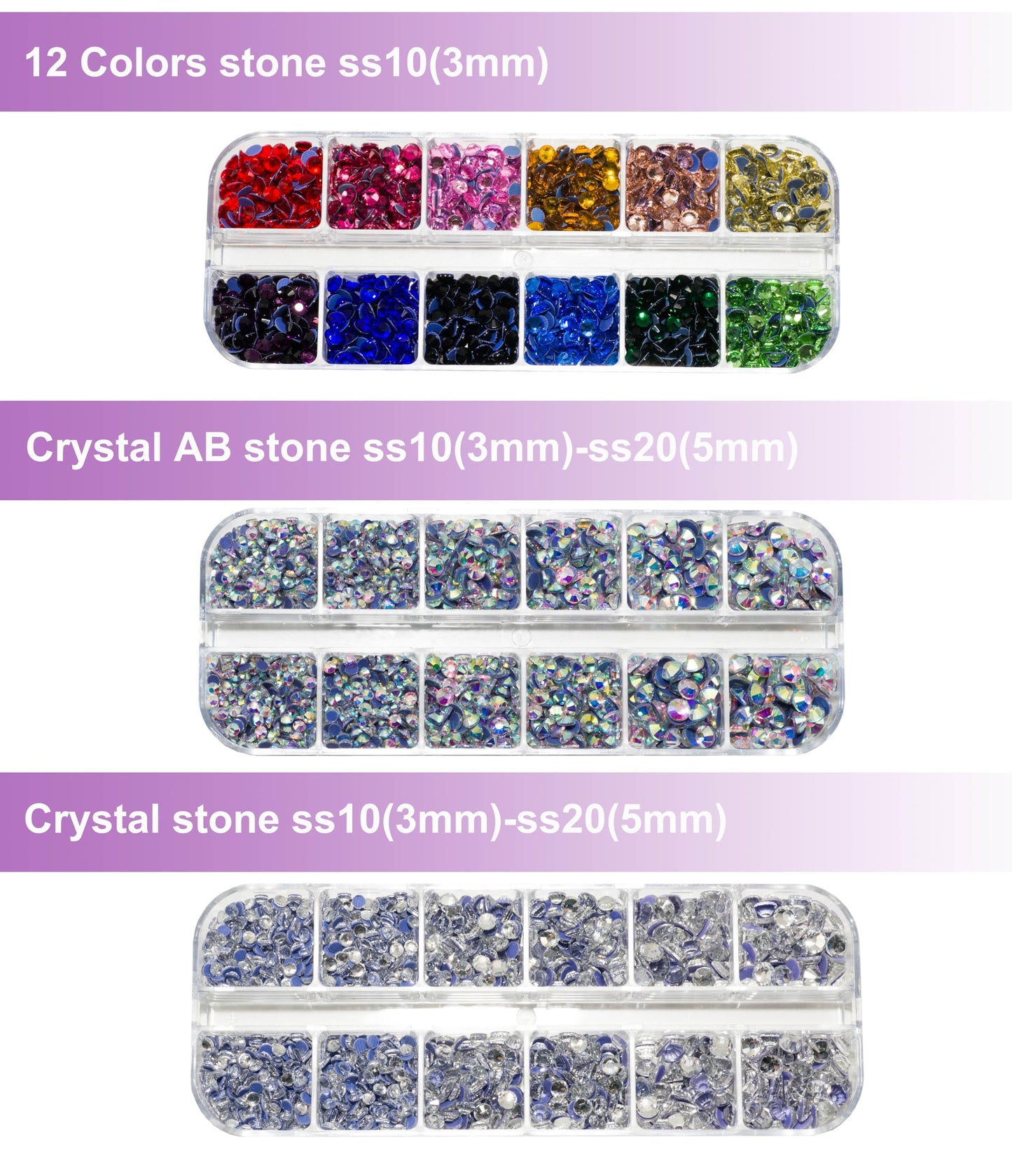 GLOCTO bedazzler kit with Rhinestones hot fix applicator Tool with 5,000 Pieces of Rhinestones, Three gem Sizes and Various Tips, Perfect for Adding Sparkle to Clothing, Fabric, and Craft Projects