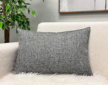 12x18 Inch 1 Aiking Home Imitation Burlap Lumbar Pillow Cover Vintage Faux Linen Rustic Natural Look, Piece Elegance