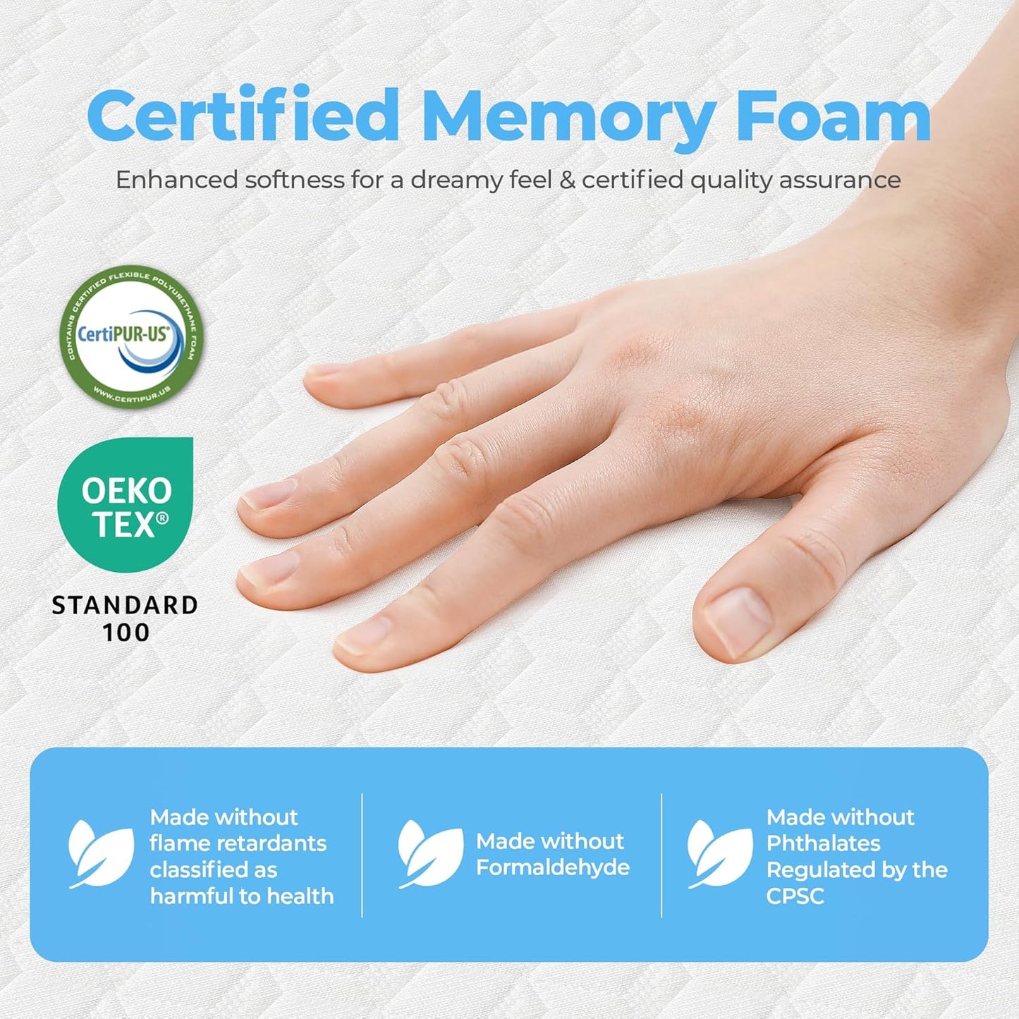 Neo Sleep 12-Inch Full Cooling Gel Memory Foam Mattress - Medium Firm, Pressure Relieving & CertiPUR-US Certified