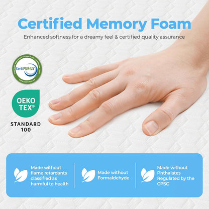 Neo Sleep 10-Inch King Cooling Gel Memory Foam Mattress - Medium Firm Pressure Relief | CertiPUR-US Certified