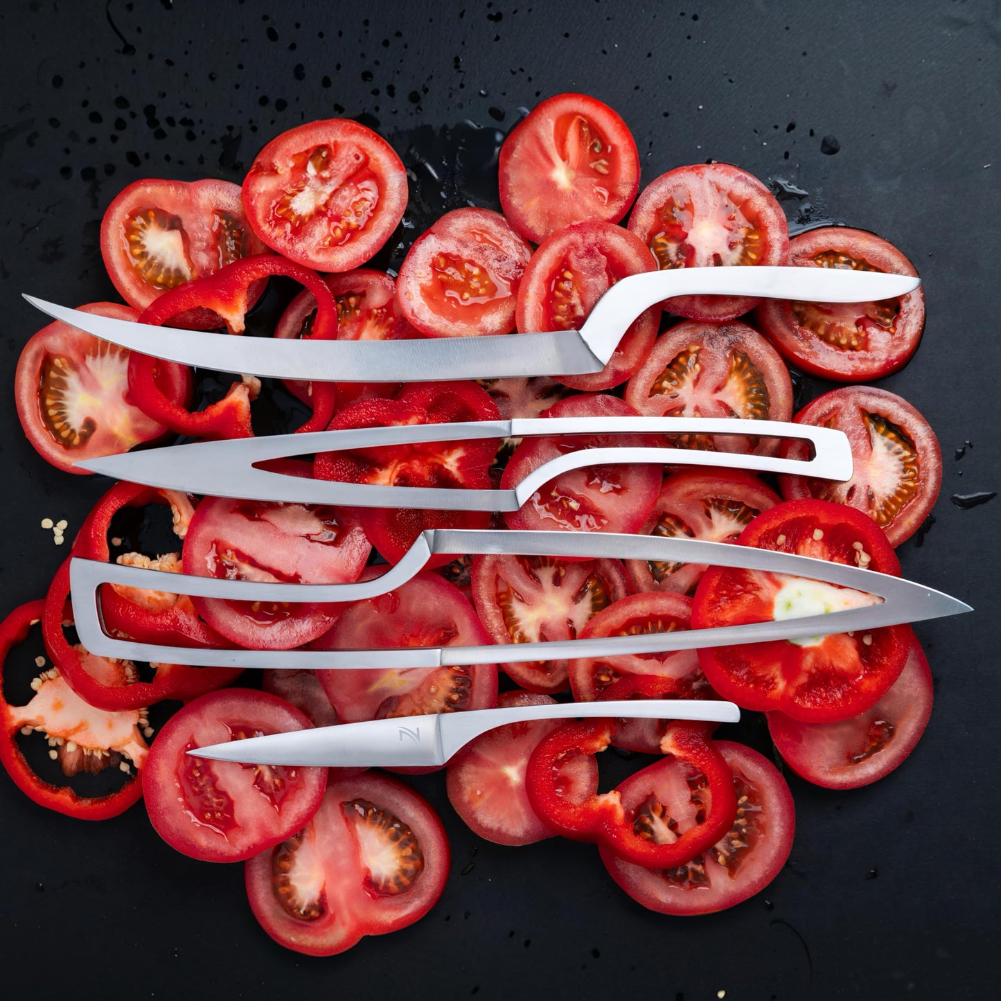 NestKnife Magnetic Kitchen Knife Set - 4 Piece VG10 High Carbon Stainless Steel Kitchen Knives with Patented Space-Saving Nesting Design & Magnetic Block - Ultra Sharp Professional Chef Knife Set