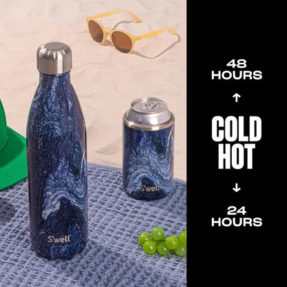 S'well Stainless Steel Water Bottle, 25oz, Azurite Marble, Triple Layered Vacuum Insulated, Keeps Drinks Cold for 48