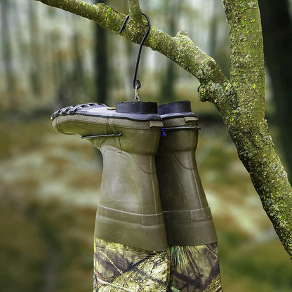 Rack'Em Wader Boot Hanger for Fishing Waders, Heavy Duty, Black, 1 Pair Hanging Hook