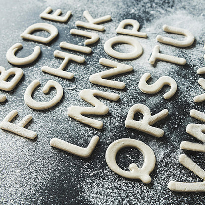 Alphabet Cookie Cutter Tool Set, 26 Pcs 1 Inch Stainless Steel Cookie Cutter Set Fondant Biscuit Fruit Dough Mold Tools for Halloween, Christmas,Birthday Party Decorations (Small-Letter)