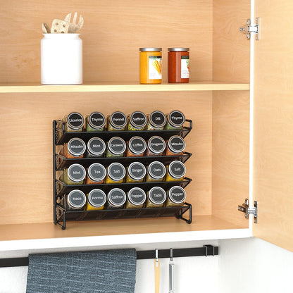 24 386 Set Countertop, -24 11.8" 10.8" SpaceAid Spice Rack Organizer with Spice Jars, Spice Labels, Chalk Marker