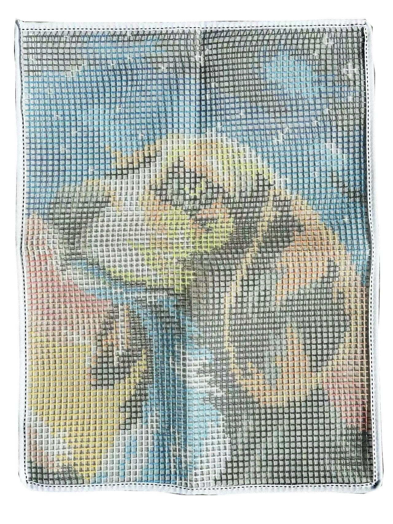 GLAECYY Latch Hook Kits Rug Crochet Yarn Kit Cushion Colour Pre-Printed Canvas Rug Needlework DIY Hook and Latch Kit (Star Dog)
