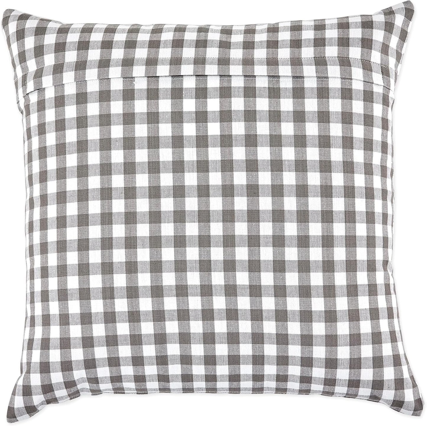 DII Decorative Square Throw Pillow Cover Collection, Cotton, Machine Washable, 18x18, Gray Assorted, 4 Piece
