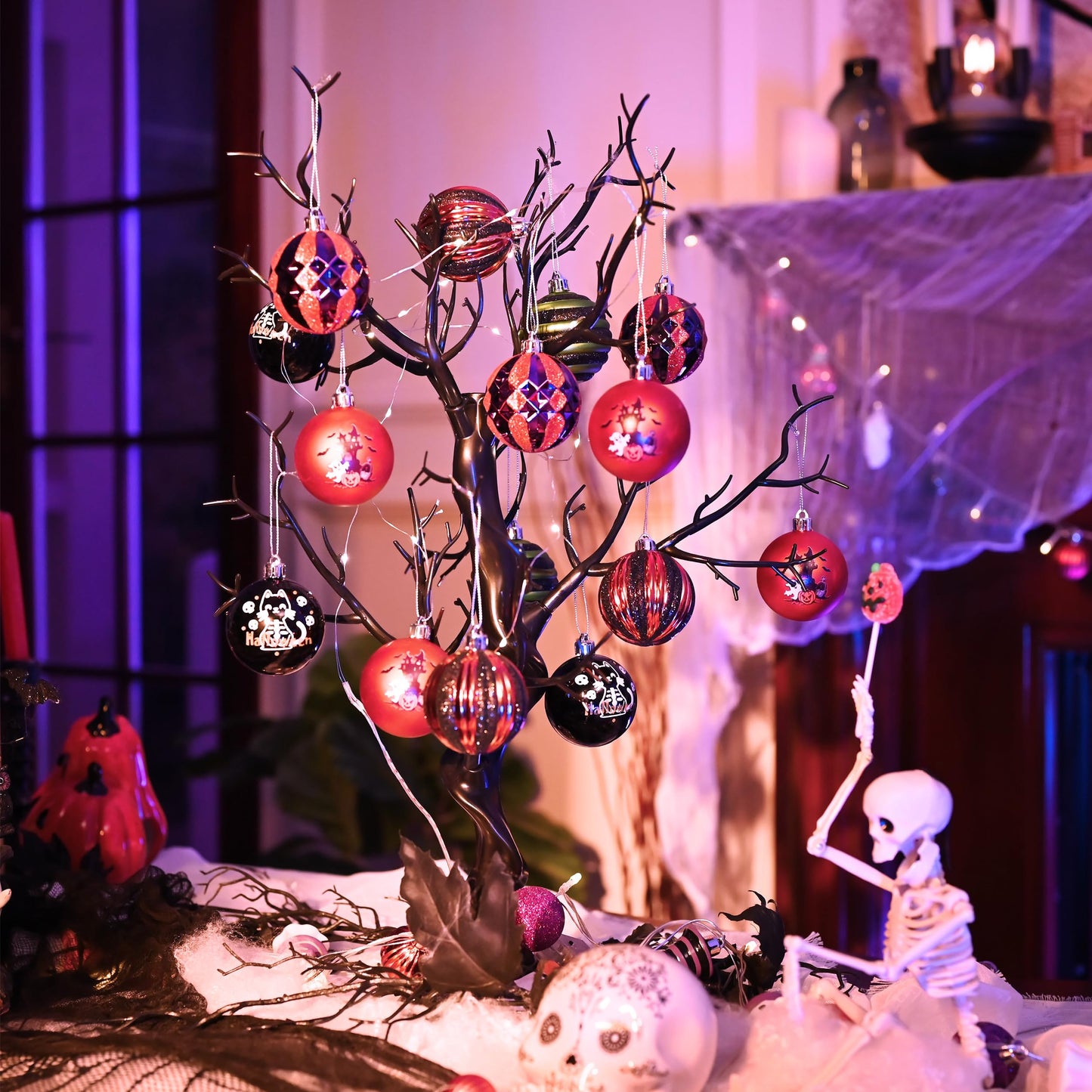 Valery Madelyn Halloween Decorations Value Bundle (2 Items), 40ct & 16ct Halloween Ornaments Tree Decorations for Holiday Party Indoor Home Decor