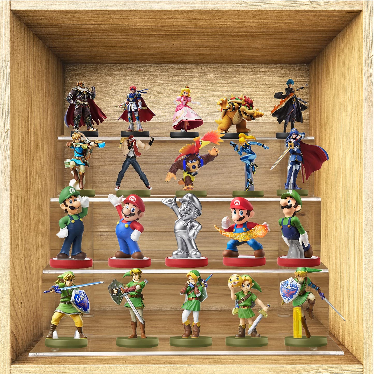 bigantss 9 Inch Acrylic Shelf for Perfume Organizer, 4 Tier Funko POP Shelves, Cologne Organizer Tiered Riser Display Stand, Acrylic Display for Decoration