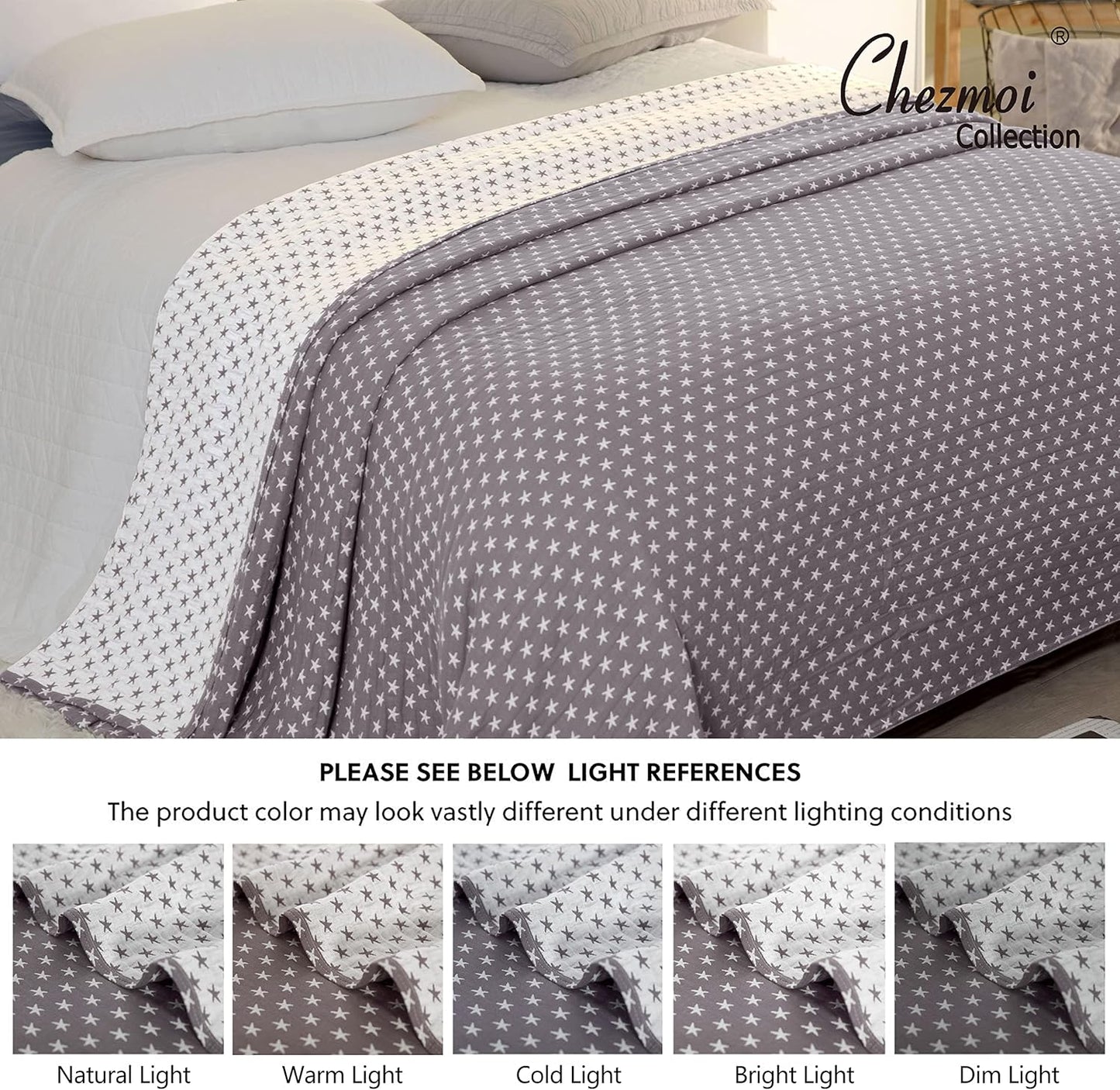 Sterling Creek Dawson Star Muslin Blanket Twin Three Layers Lightweight Breathable Cotton Gauzy Blanket for Adults, All