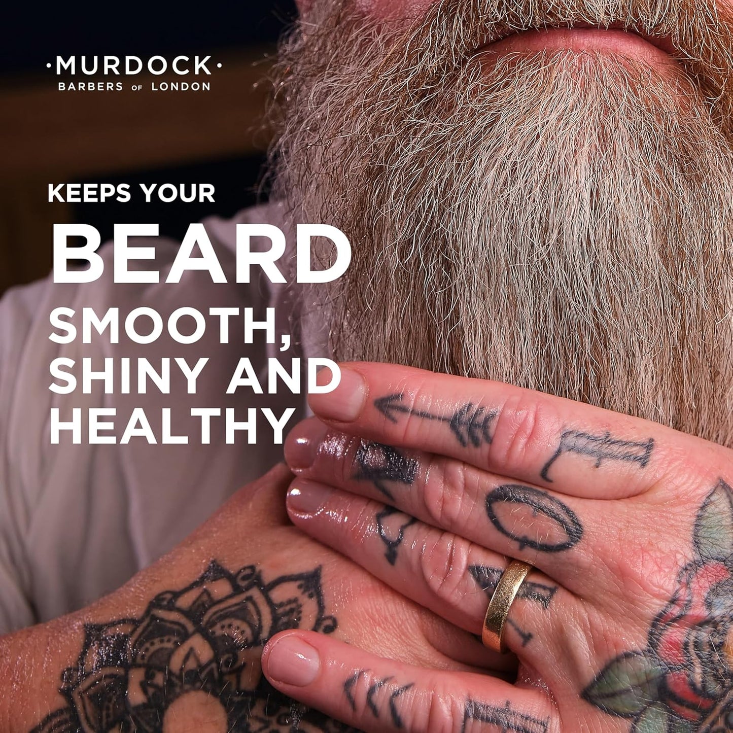 Murdock London Beard Oil for Men - Natural Scent Beard Oil for Healthy growth & Nourishment - Provides Glossy finish - 50 ml