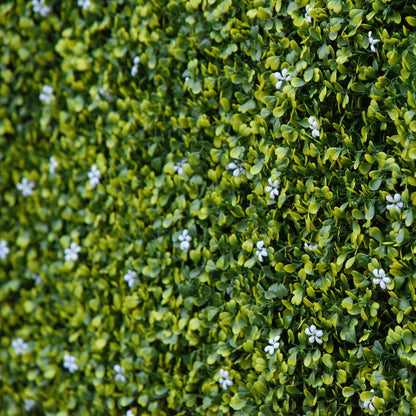 Artificial Grass Wall Panel Backdrop, 12 20" x 20" Boxwood UV Protection Privacy Coverage Panels for Indoor Outdoor Decor, Wall Fence Covering, Leaf Flowers
