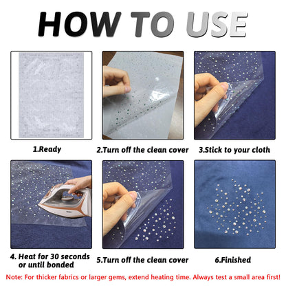 Dvobez 20 Sheet Iron-on Rhinestone Sheets - 2 Stunning Designs, AB Crystals & Glitter Hotfix Rhinestones, 2mm/3mm/4mm Mixed Sizes for Clothing, DIY Crafts, Gift Personalization & Home Décor