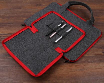 Felt Case Painting Carrying Laptop Case Shockproof Storage Led Light Pad Bag 14.5 x 10.75 Inch Painting Board Leaf Look Weeding Light Box Tools Accessories (For Small Size Light Pad)