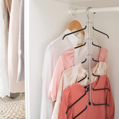 Organize It All 6 Tier Blouse Tree Hanger in Chrome