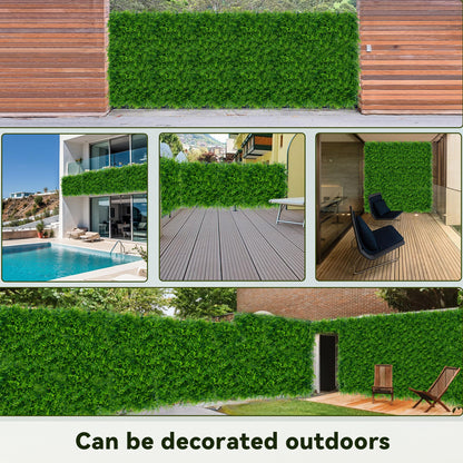 DOPGIB Greenery Faux Grass Wall Backdrop: 72"x144" (72 SQFT) UV-Anti Artificial Green Boxwood Panel for Patio Balcony Privacy & Ivy Fence Covering Privacy, Garden, Backyard Wall Backdrop Decor