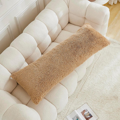 21 54 Inches 1 Pack Uhamho Body Pillow Cover Large Fluffy Shaggy Lumbar Full Body Pillowcase x Soft Modern Home