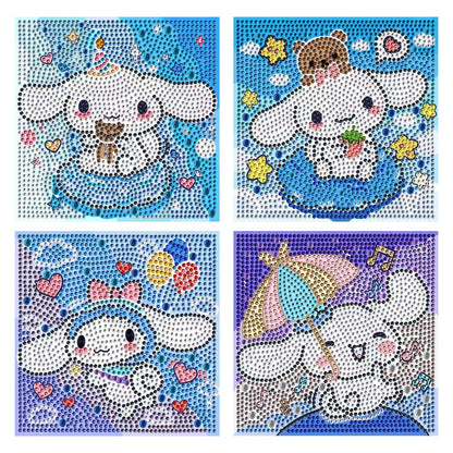 CYNART 4 Pack Diamond Art Kits for Kids, Diamond Art Painting Kits Ages 4-8-12, Gem Art for Kids Package for Gift and Home Wall Decor(6x6inch)